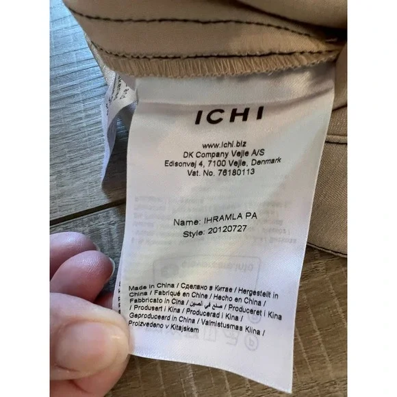 ICHI Ihramla PA Cargo Pants Trousers Size 40 Beige Tan Khaki‎ NWT